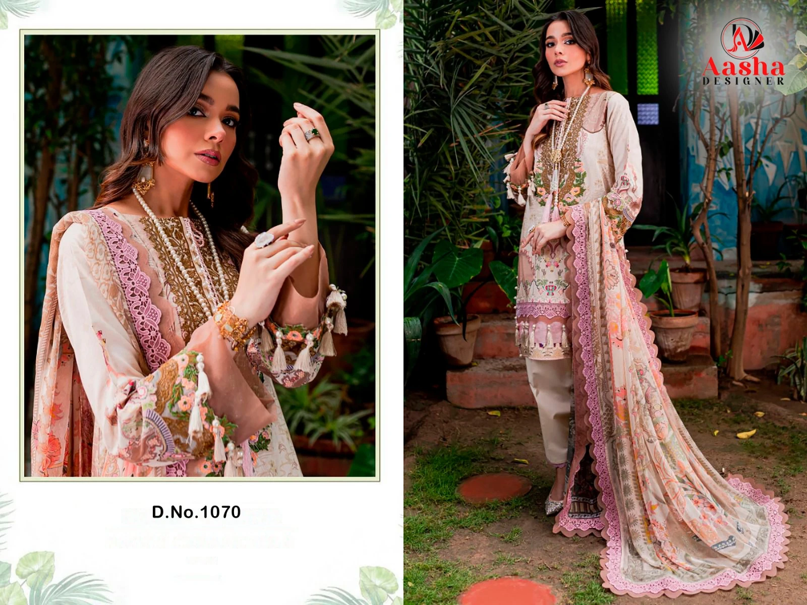 Aasha Designer Needle Wonder Vol 8 Pure Cotton Print Wholesale Pakistani Salwar Suit Catalog — Wholesale Salwar Suits, MPA wholesale from Surat - Gallery Image 4